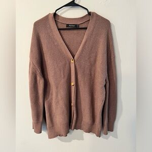 Size small oversized brown cardigan.